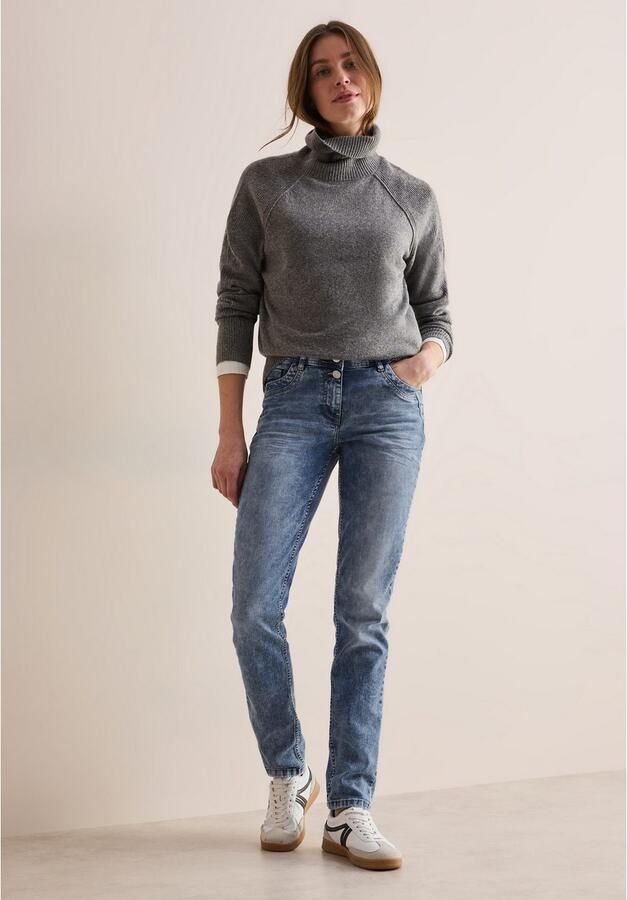 Cecil Slim fit jeans Stijl Scarlett in lichte moonwashed-look - Foto 4