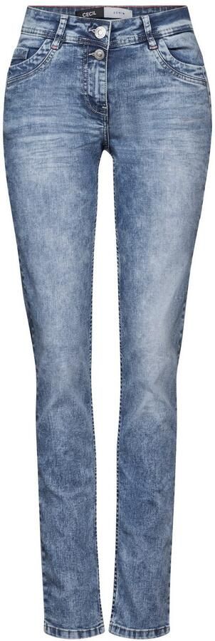 Cecil Slim fit jeans Stijl Scarlett in lichte moonwashed-look - Foto 5