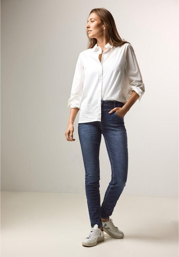 Cecil Slim fit jeans Stijl Vicky in blauwe wassing - Foto 3