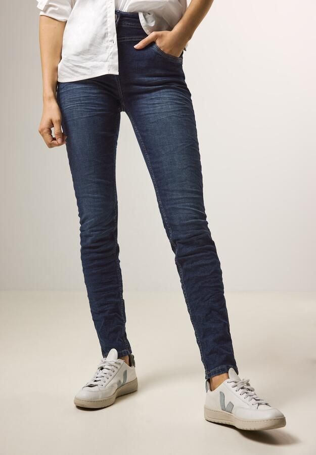 Cecil Slim fit jeans Stijl Vicky in blauwe wassing - Foto 6