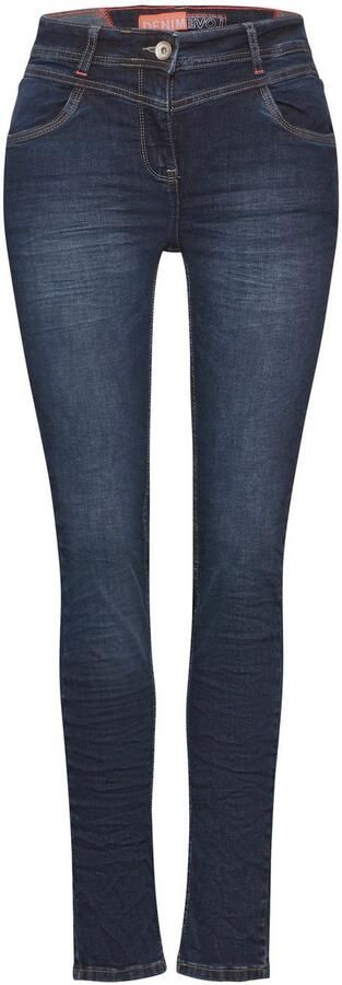 Cecil Slim fit jeans Stijl Vicky in blauwe wassing - Foto 5