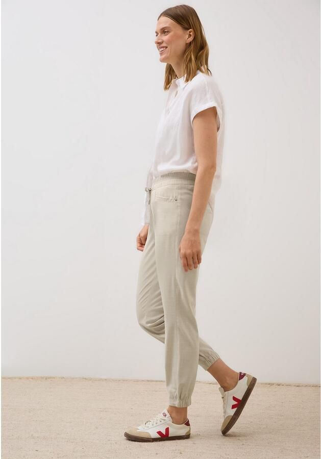 Cecil Stoffen broek Stijl Chelsea Zomerbroek met elastische tailleband met trekkoord