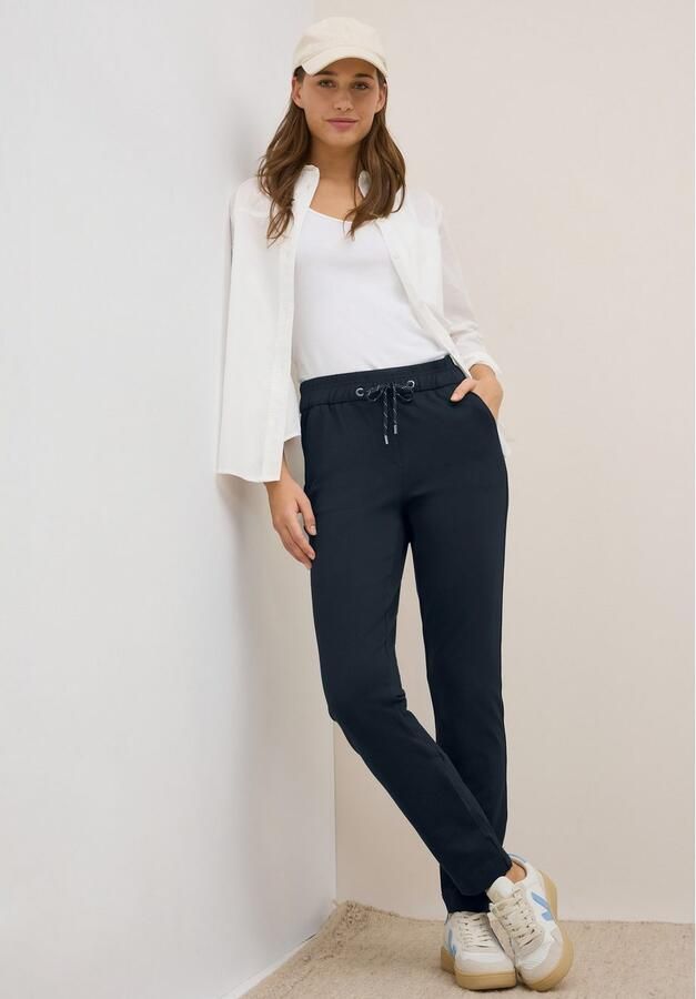 Cecil Stoffen broek Stijl Tracey met elastische band en rijgkoord - Foto 2