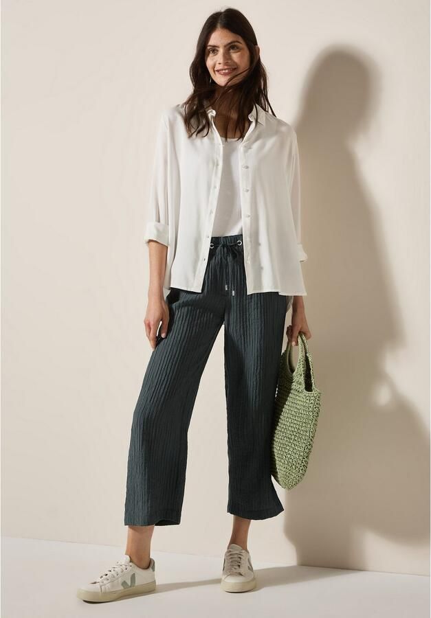 Cecil Stoffen broek Style Neele in loose fit structuur broek - Foto 2