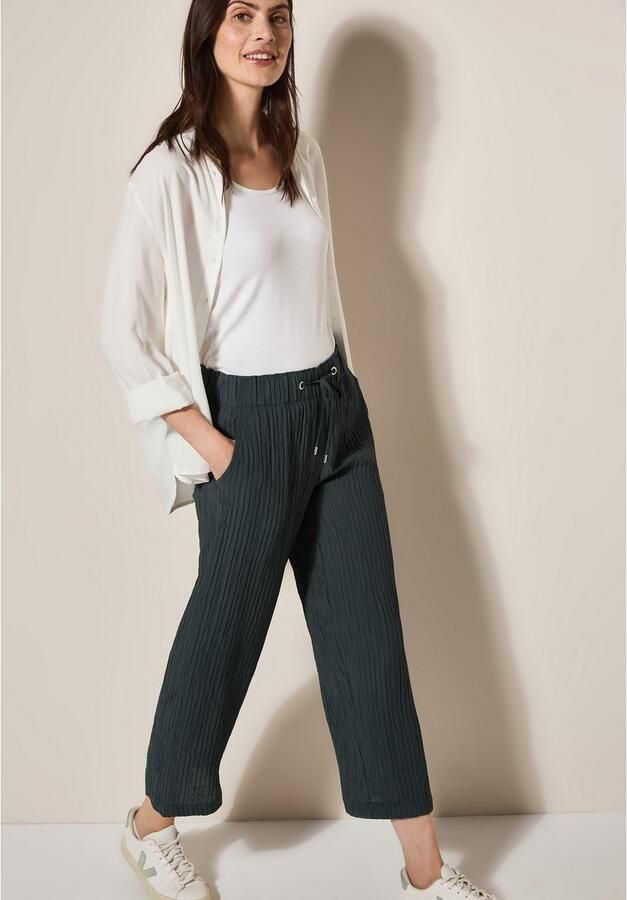 Cecil Stoffen broek Style Neele in loose fit structuur broek - Foto 5