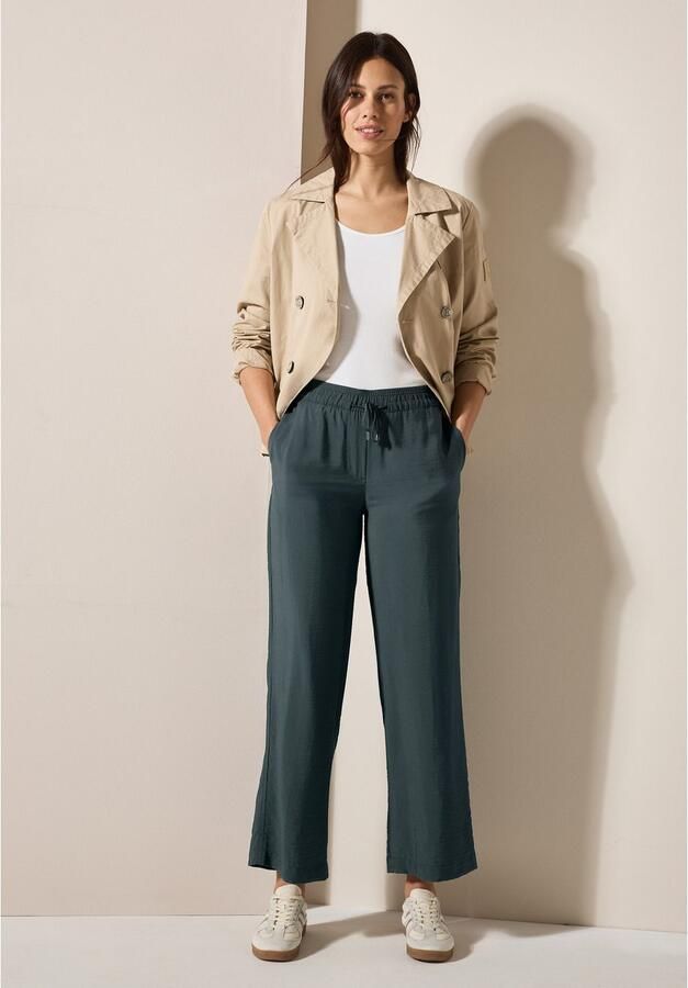 Cecil Stoffen broek Style Neele Zomerbroek met elastische tailleband met trekkoord - Foto 4