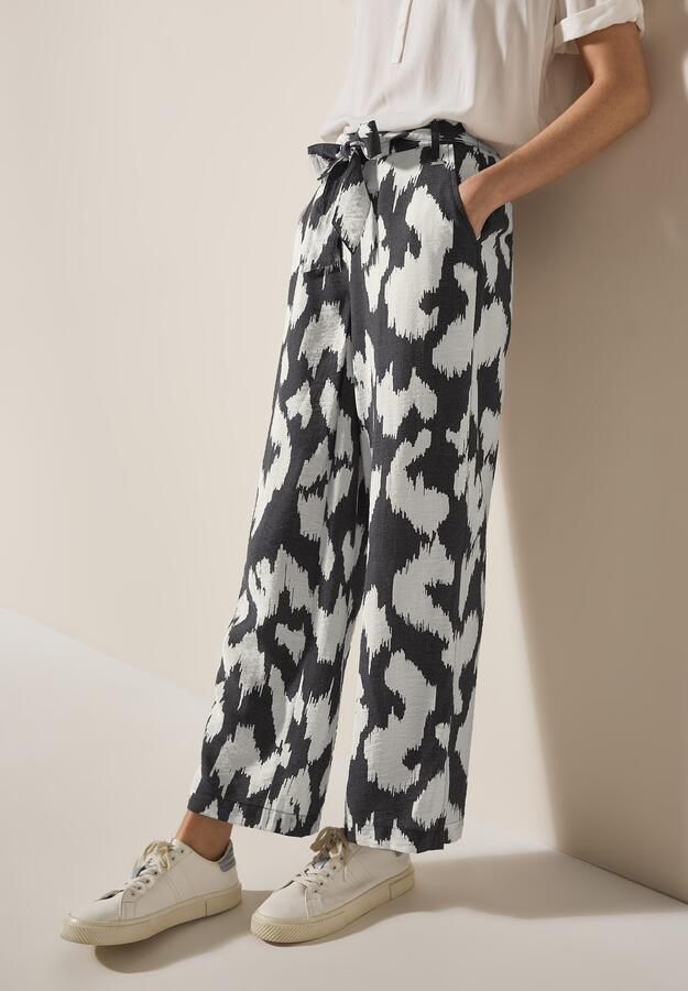 Cecil Stoffen broek Style Neele Zomerbroek met grafisch patroon en ceintuurdetail aan de voorkant - Foto 3