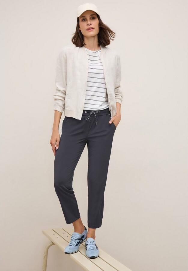 Cecil Stoffen broek Style Tracey Light met elastische band en rijgkoord - Foto 3