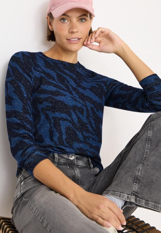 Cecil Sweater met animal-print en in melange-optiek - Foto 4
