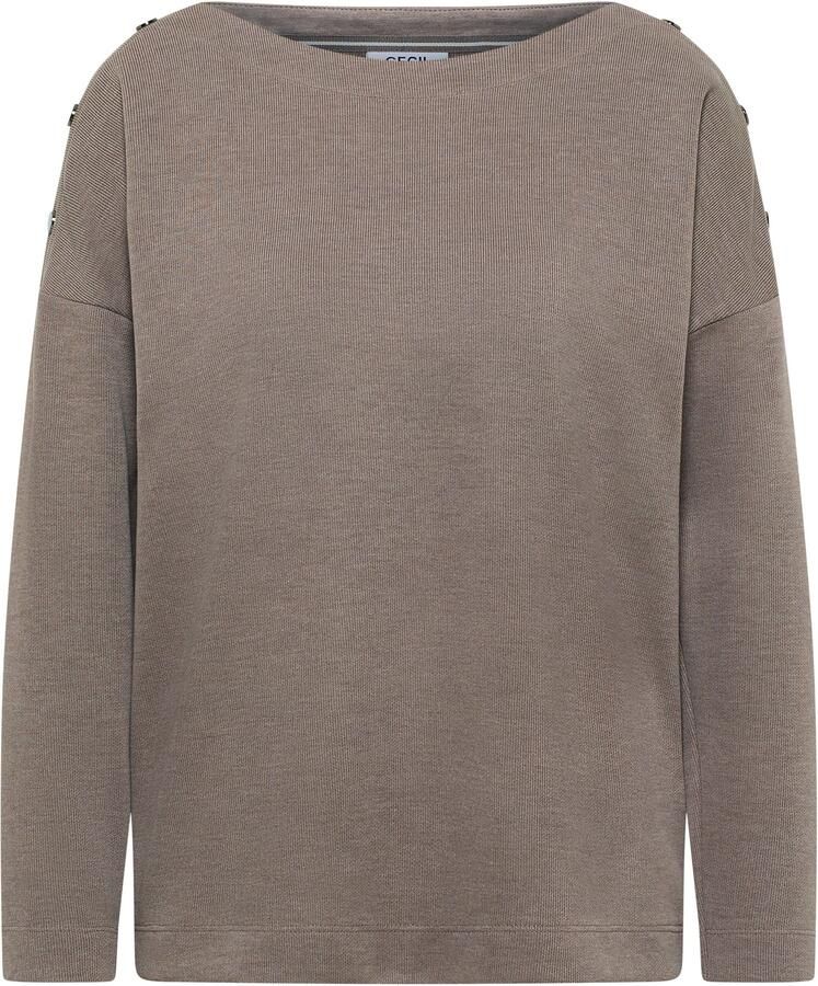 Cecil Sweatshirt met knoopdetails op de schouders - Foto 2