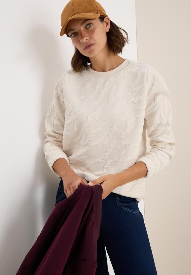 Cecil Sweatshirt met zebra structuurpatroon - Foto 7