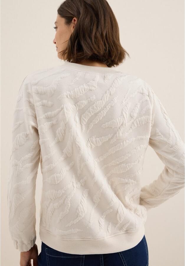 Cecil Sweatshirt met zebra structuurpatroon - Foto 5