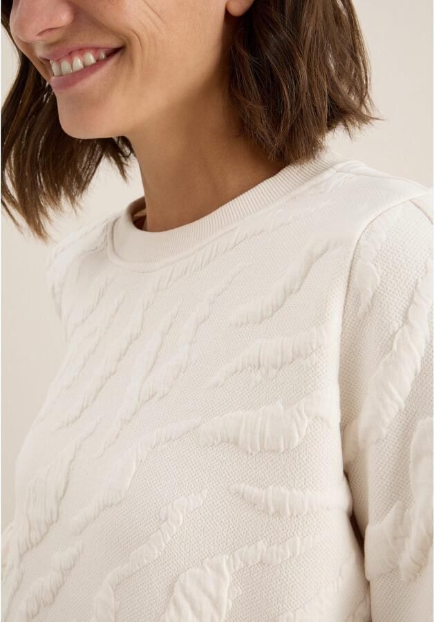 Cecil Sweatshirt met zebra structuurpatroon - Foto 3