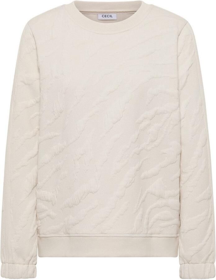 Cecil Sweatshirt met zebra structuurpatroon