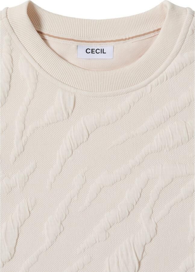 Cecil Sweatshirt met zebra structuurpatroon - Foto 2