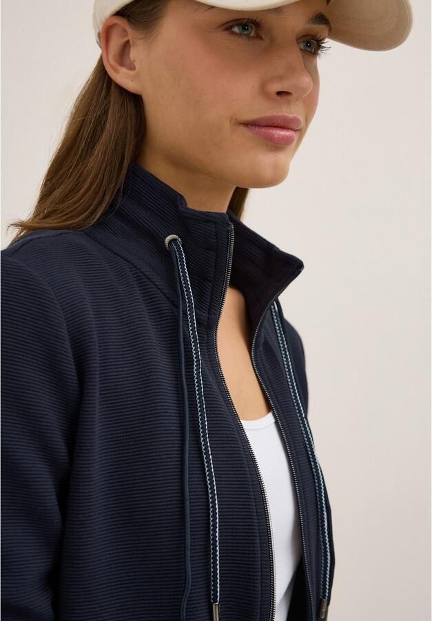 Cecil Sweatvest in otto -look en opstaande kraag structuur-look