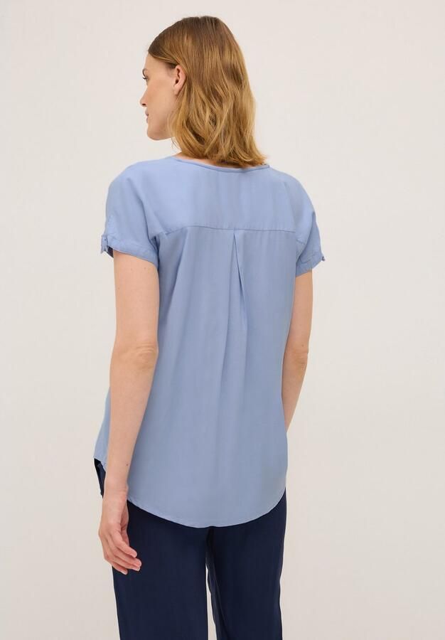 Cecil T-shirt Blouseshirt met afgeronde V-hals - Foto 5