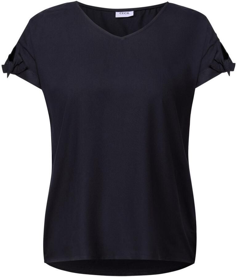 Cecil T-shirt Blouseshirt met afgeronde V-hals