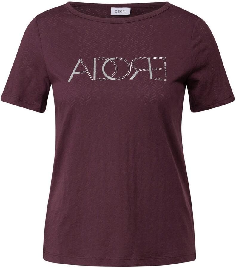 Cecil T-shirt in burnout-look met opschrift