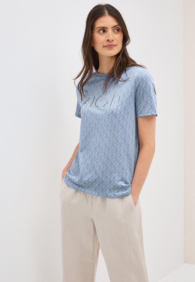 Cecil T-shirt in burnout-look met opschrift - Foto 7