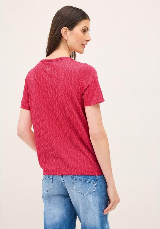 Cecil T-shirt in burnout-look met opschrift - Foto 3