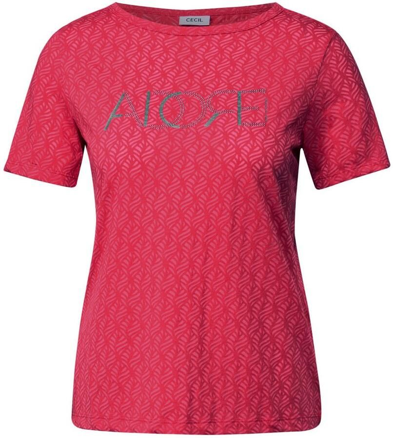 Cecil T-shirt in burnout-look met opschrift