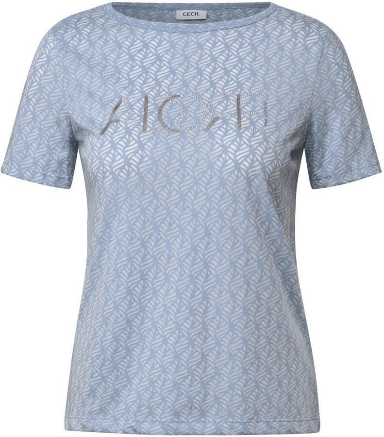 Cecil T-shirt in burnout-look met opschrift