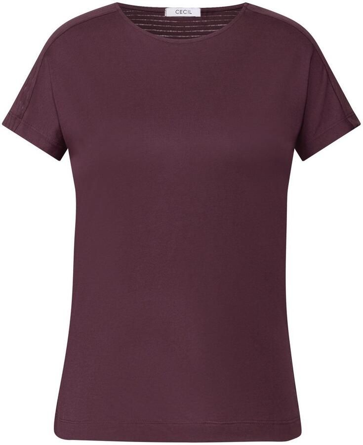 Cecil T-shirt in etskant-look