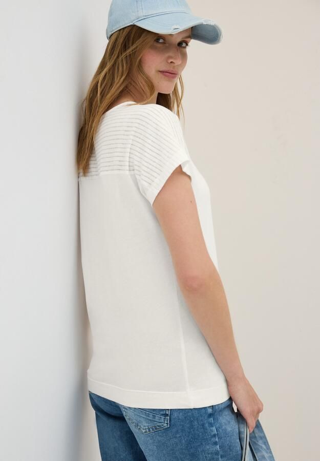 Cecil T-shirt in etskant-look - Foto 6