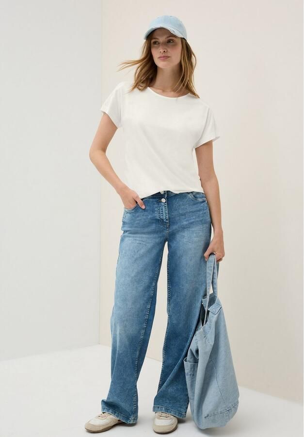 Cecil T-shirt in etskant-look - Foto 4