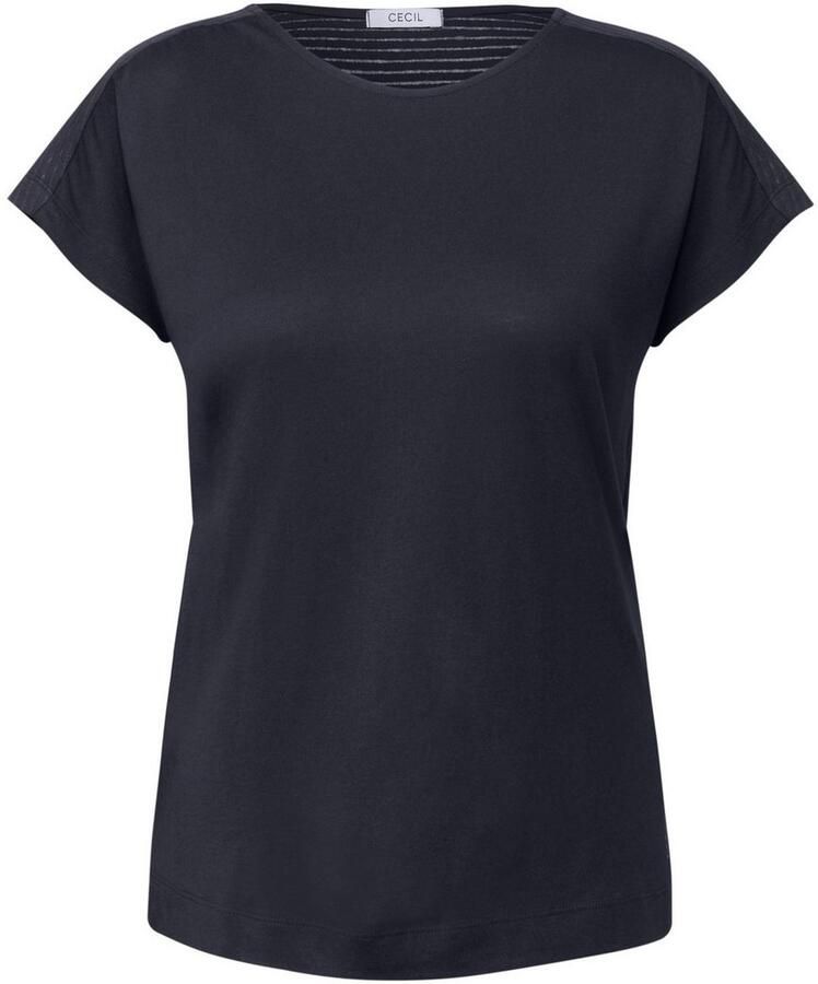 Cecil T-shirt in etskant-look