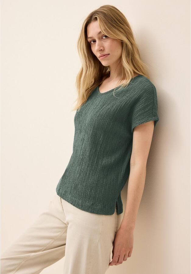 Cecil T-shirt in gesmokte structuur - Foto 3