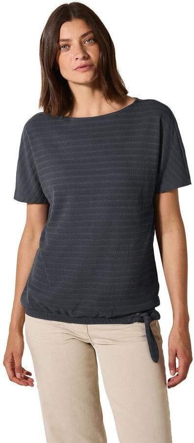 Cecil T-shirt in smock-look en met knoopdetail - Foto 5