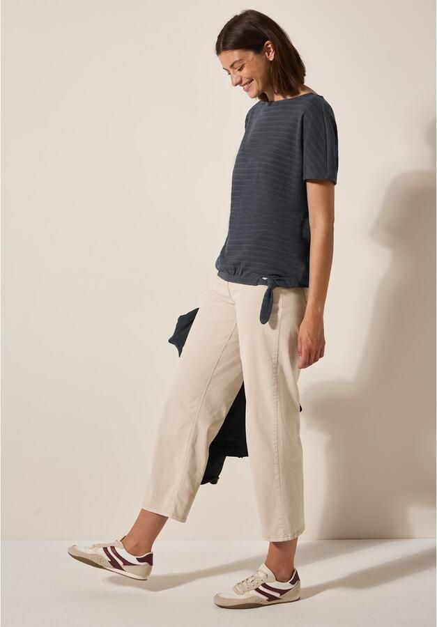 Cecil T-shirt in smock-look en met knoopdetail - Foto 2