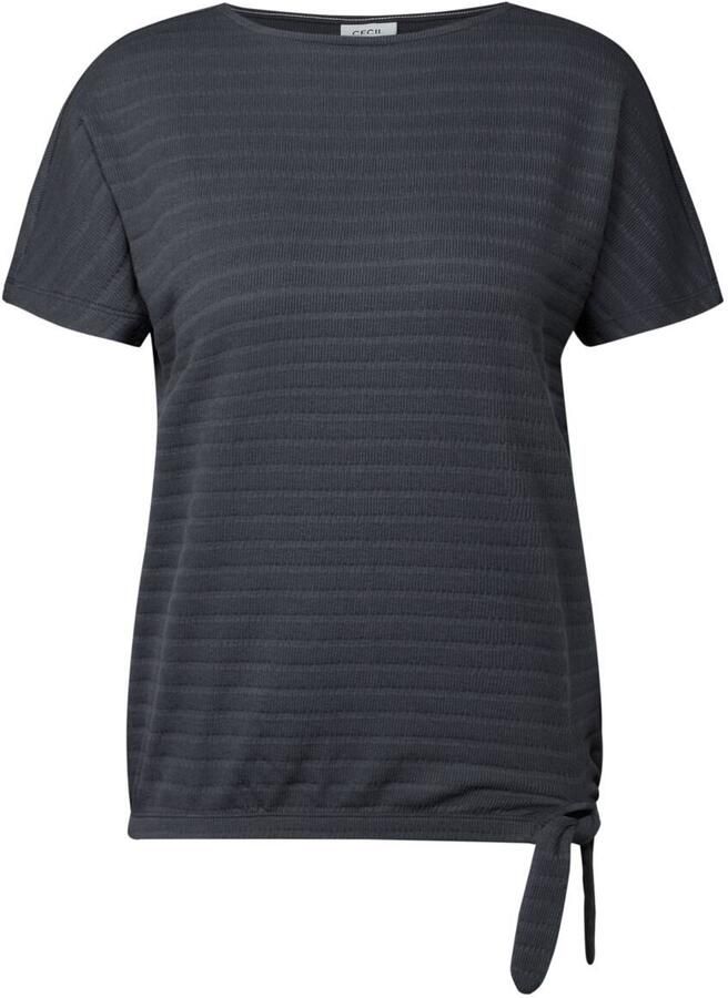 Cecil T-shirt in smock-look en met knoopdetail