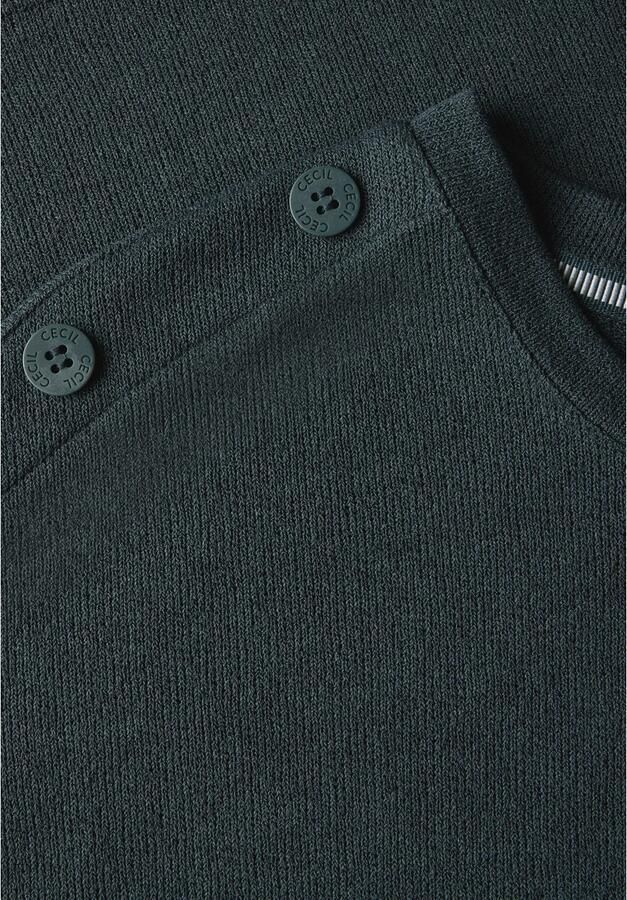 Cecil T-shirt in structuur-look en met knoopdetails - Foto 4