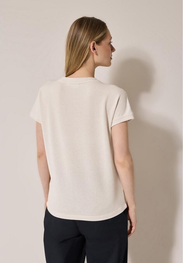 Cecil T-shirt in structuur-look en met knoopdetails - Foto 4
