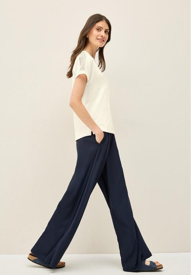 Cecil T-shirt met fijn mesh inzet - Foto 4