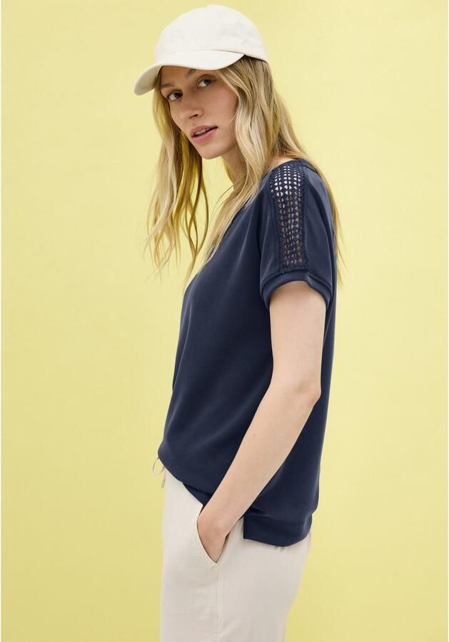 Cecil T-shirt met fijn mesh inzet - Foto 2