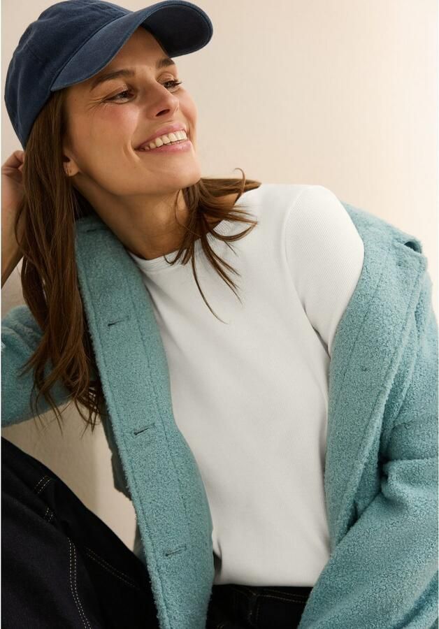 Cecil T-shirt met fijne ribstructuur - Foto 3