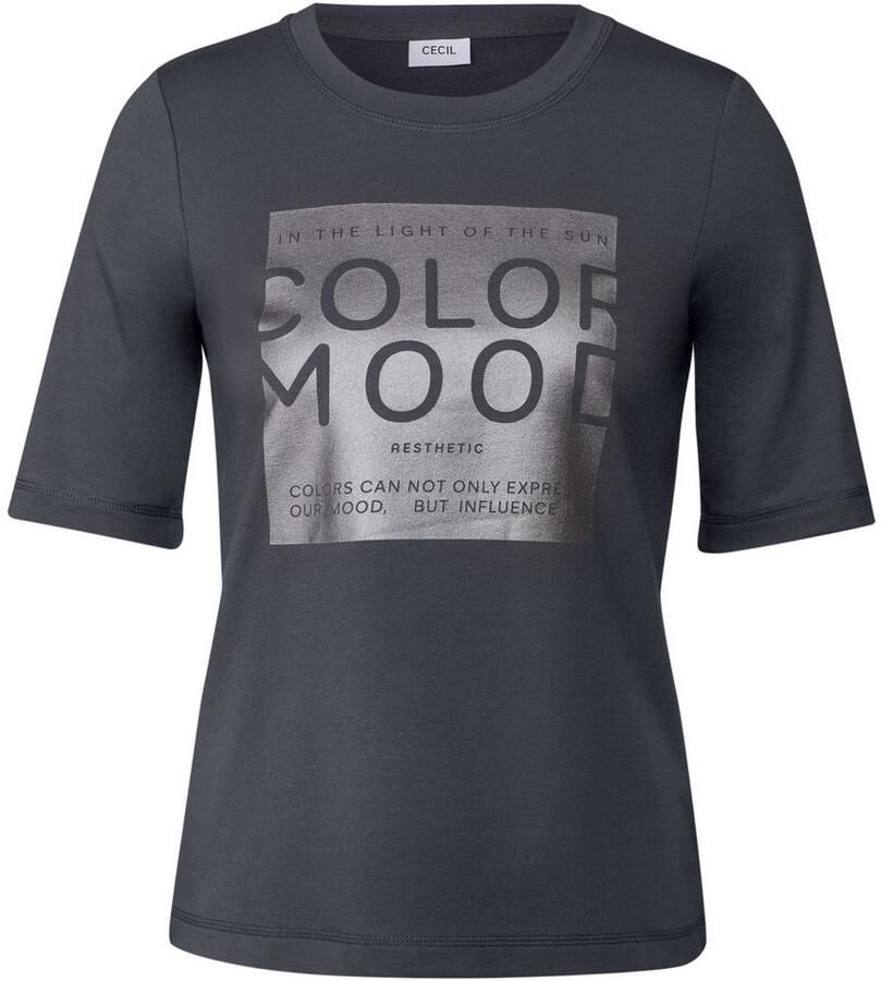 Cecil T-shirt met folieprint