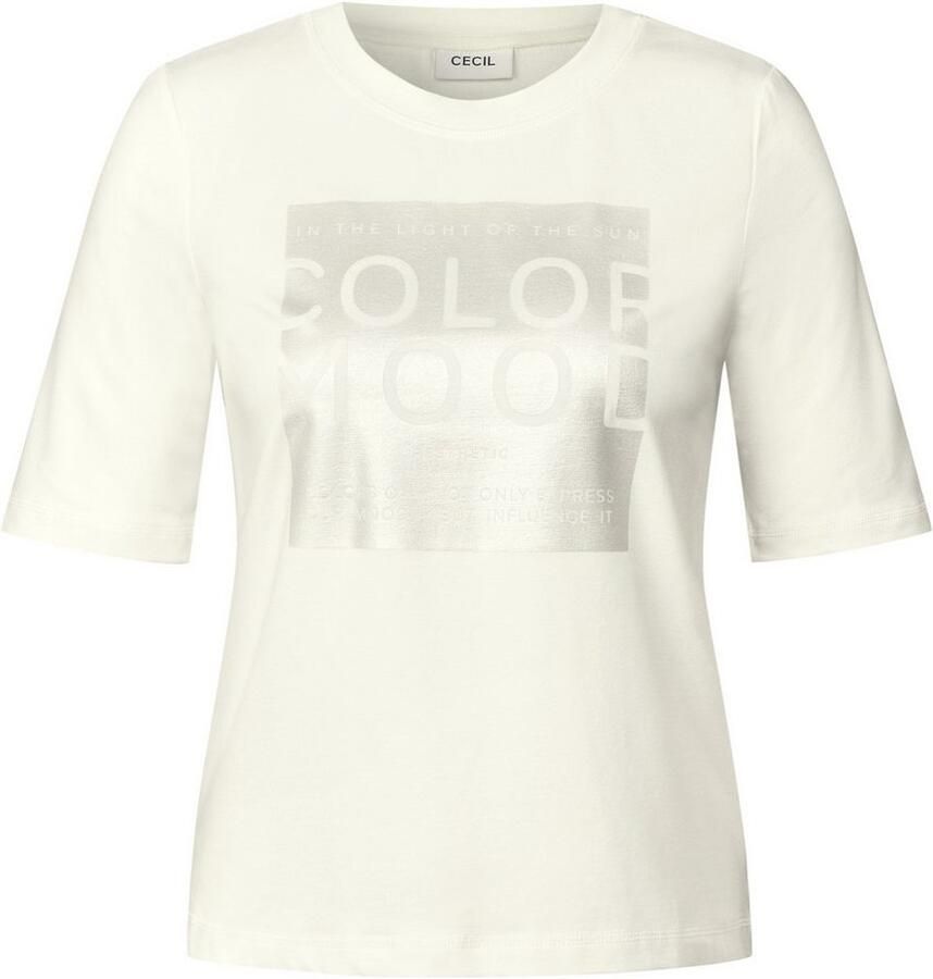 Cecil T-shirt met folieprint