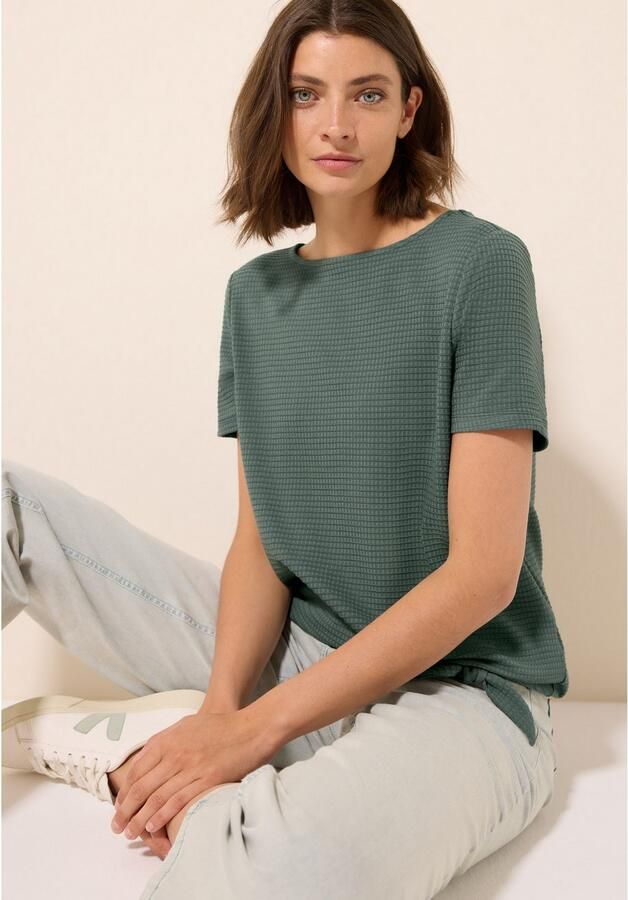 Cecil T-shirt met knoop detail - Foto 2