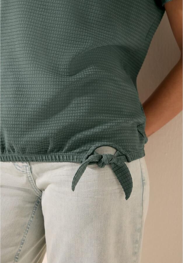 Cecil T-shirt met knoop detail - Foto 4