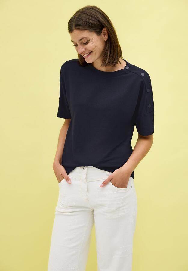 Cecil T-shirt met knoopdetails - Foto 6