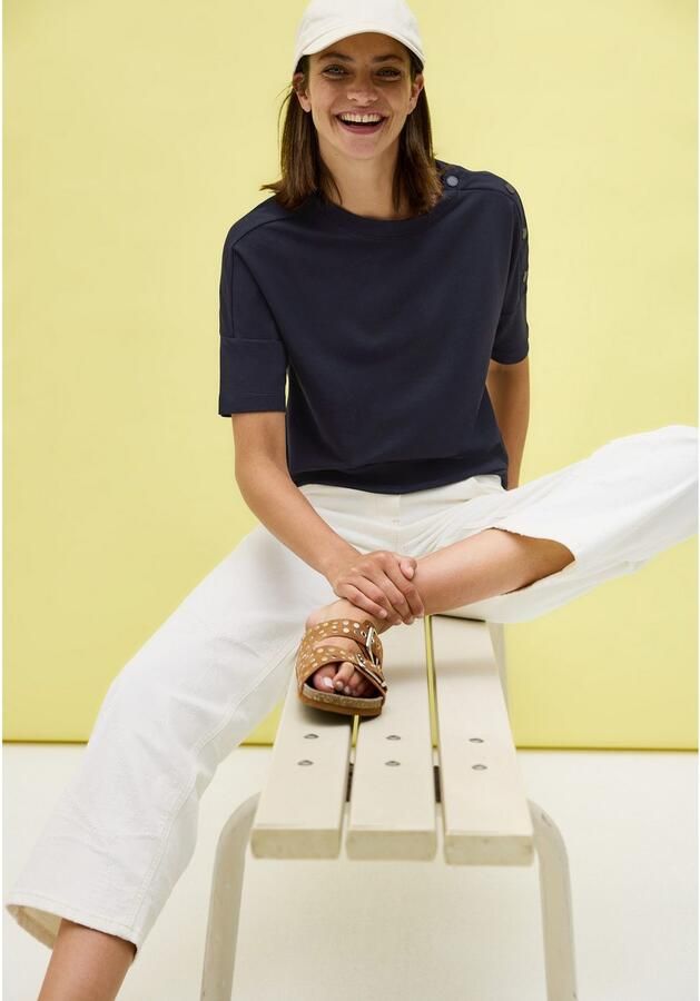 Cecil T-shirt met knoopdetails - Foto 3