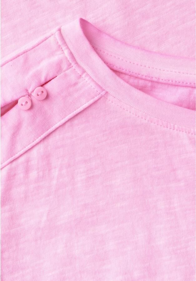 Cecil T-shirt met knoopdetails op de schouder - Foto 3