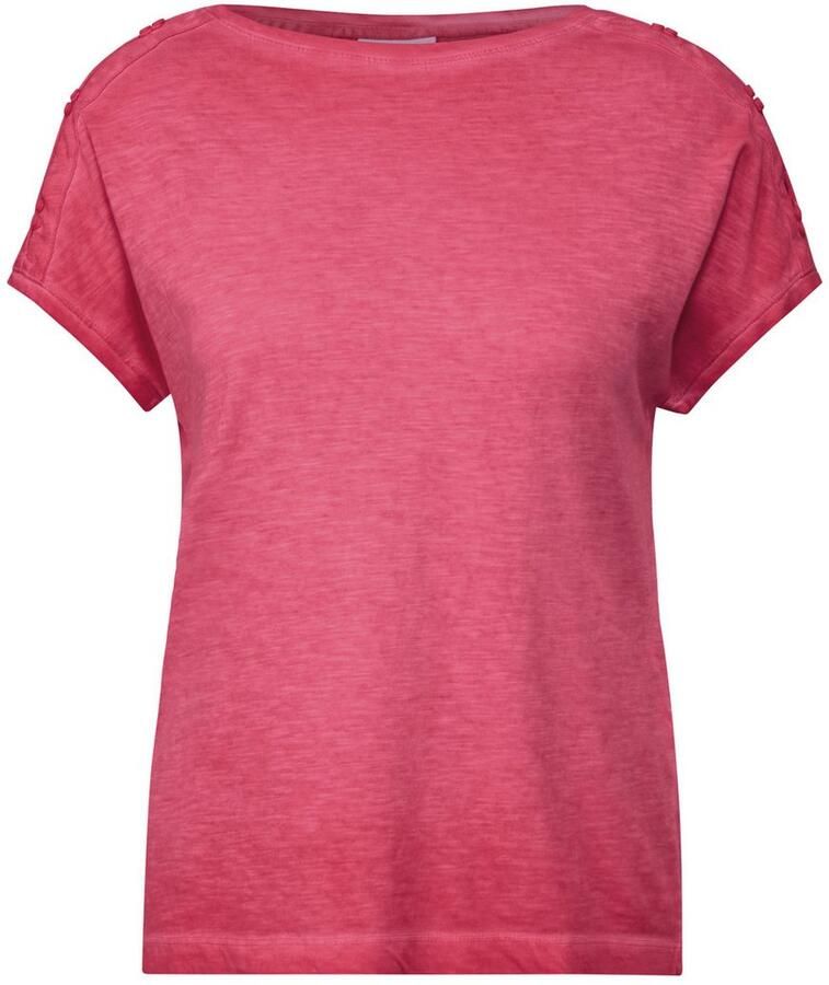 Cecil T-shirt met knoopdetails op de schouder