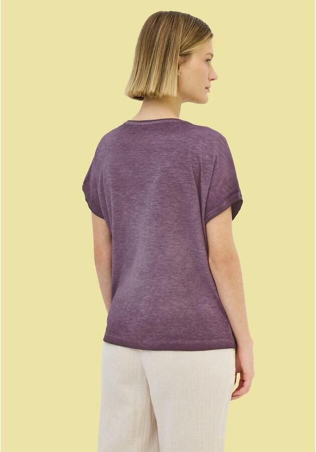 Cecil T-shirt met knoopdetails op de schouder - Foto 3