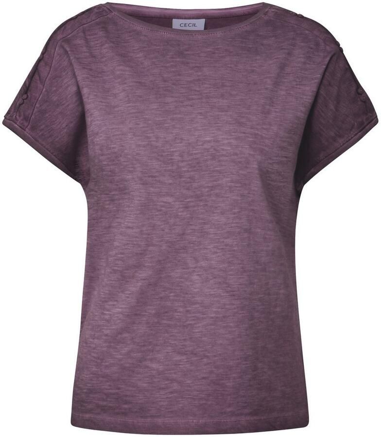 Cecil T-shirt met knoopdetails op de schouder